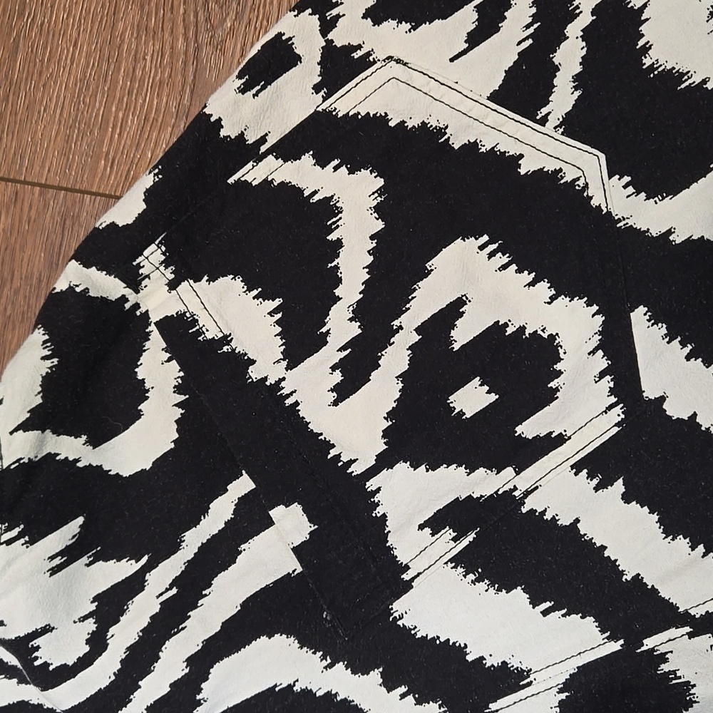 ANTHROPOLOGIE CONSTANCE BLACK AND WHITE WIDE LEG OVERALLS SIZE MED.   #7354 - Picture 8 of 10
